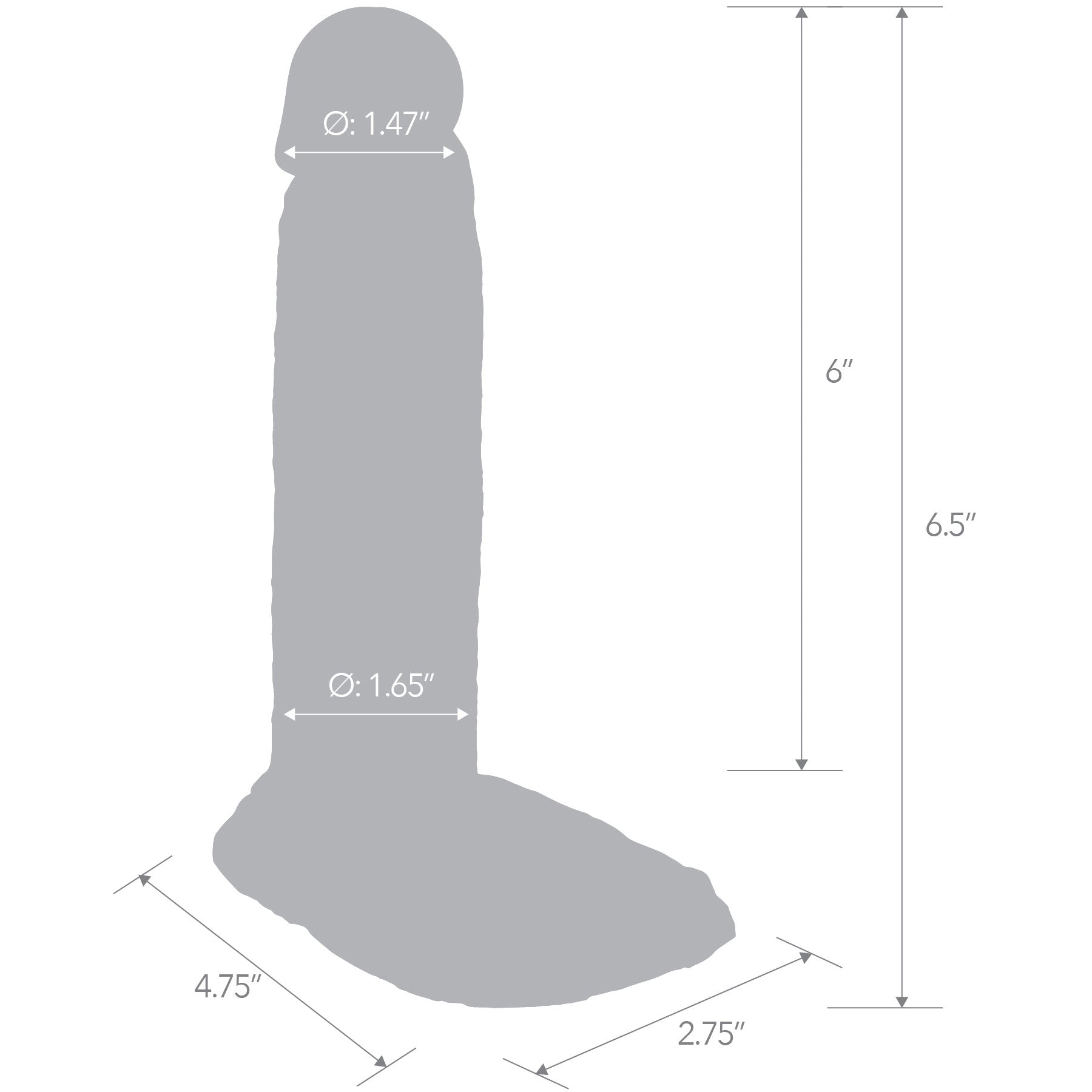 Blueline Super Real Silicone Penis Extension With Ball Constriction Loop - 6.5"