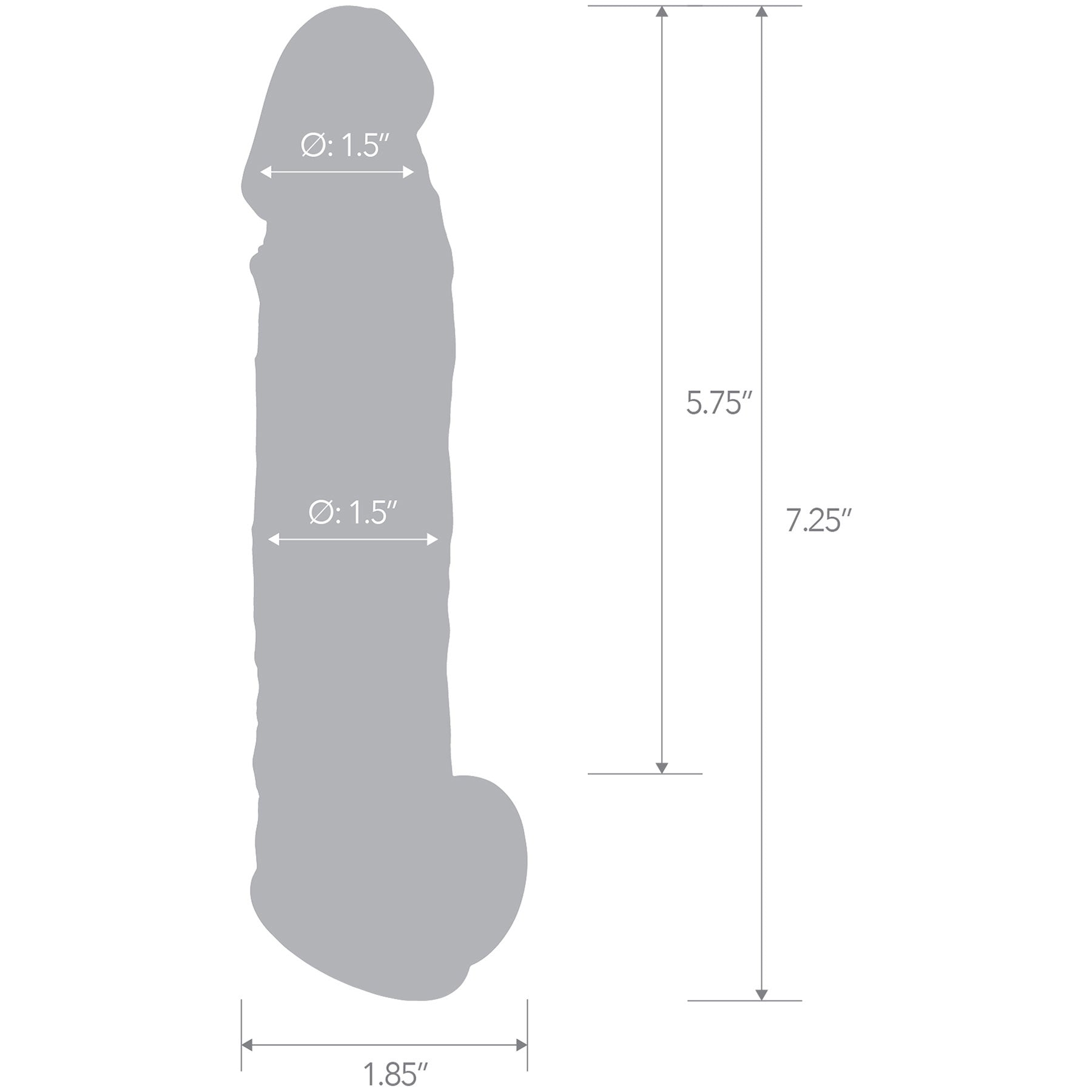 Blueline Super Real Silicone Blush Tip Penis Extension With Ball Stretcher Loop - 7.25"