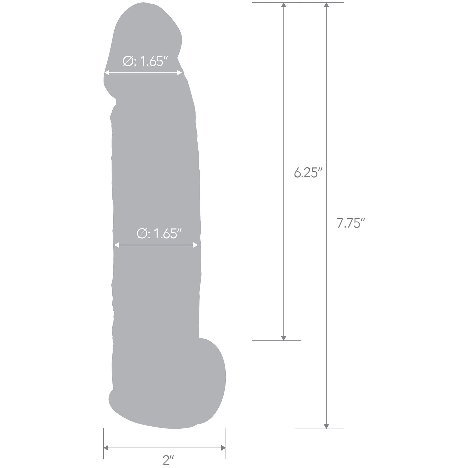Blueline Super Real Silicone Blush Tip Penis Extension With Ball Stretcher Loop - 7.75"