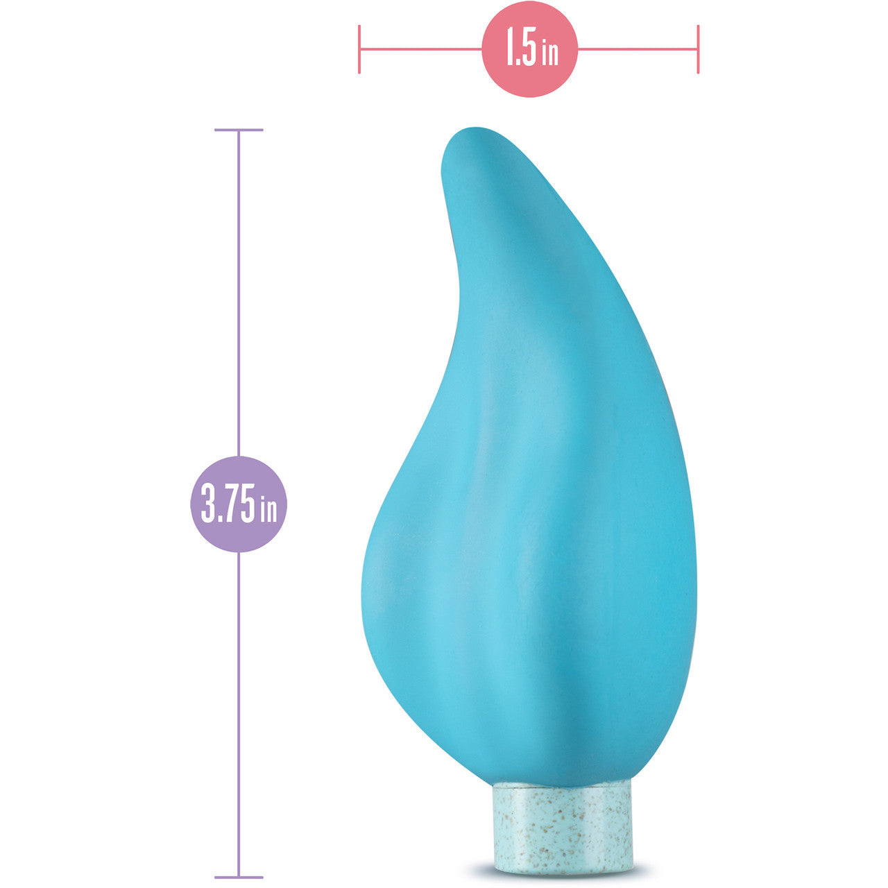 Gaia Eco Caress Rechargeable Waterproof Plant Based Clitoral Vibrator By Blush - Aqua