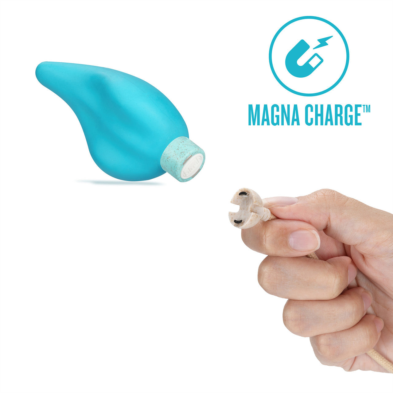 Gaia Eco Caress Rechargeable Waterproof Plant Based Clitoral Vibrator By Blush - Aqua