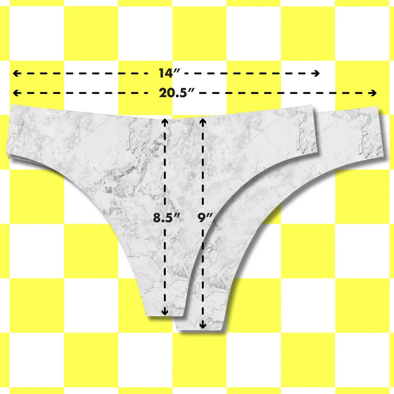 Bonks Individually Packaged Black Magic Seamless Thong - Size Chart