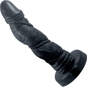 Bound 2.0 XL Silicone Super Textured Dildo By Uberrime - Luster Black