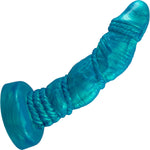 Bound 2.0 XL Silicone Super Textured Dildo By Uberrime - Mermaid Blue