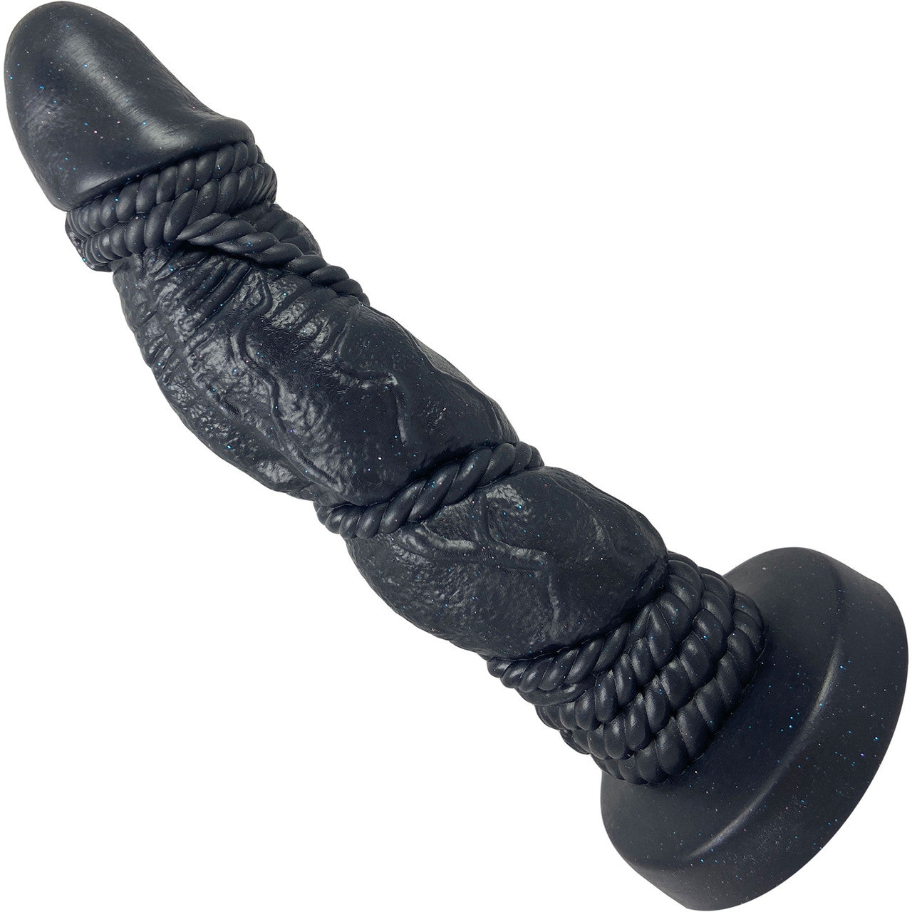 Bound 2.0 Silicone Super Textured Dildo By Uberrime - Luster Black