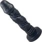 Bound 2.0 Silicone Super Textured Dildo By Uberrime - Luster Black