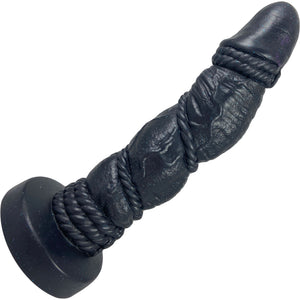 Bound 2.0 Silicone Super Textured Dildo By Uberrime - Luster Black