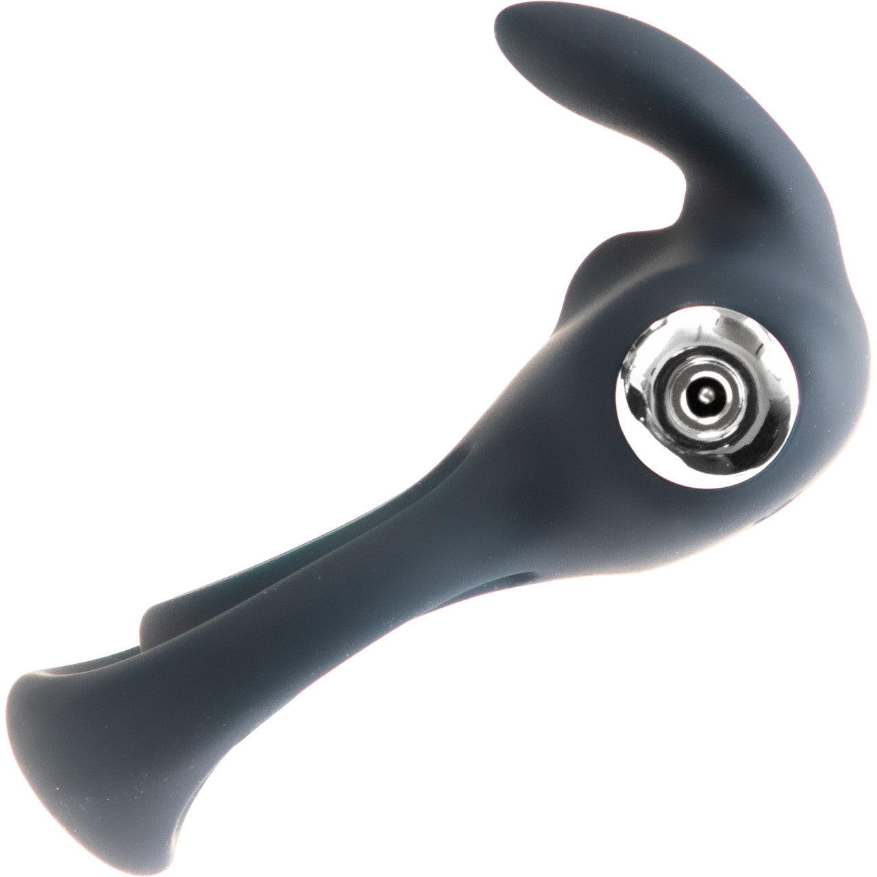 Thunder Bunny Rechargeable Silicone Dual Cock - Just Black Thunder Bunny Rechargeable Silicone Dual Cock - Just Black