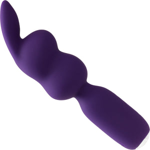 Hopper Bunny Rechargeable Waterproof Silicone Mini Wand Vibrator By VeDO - Deep Purple