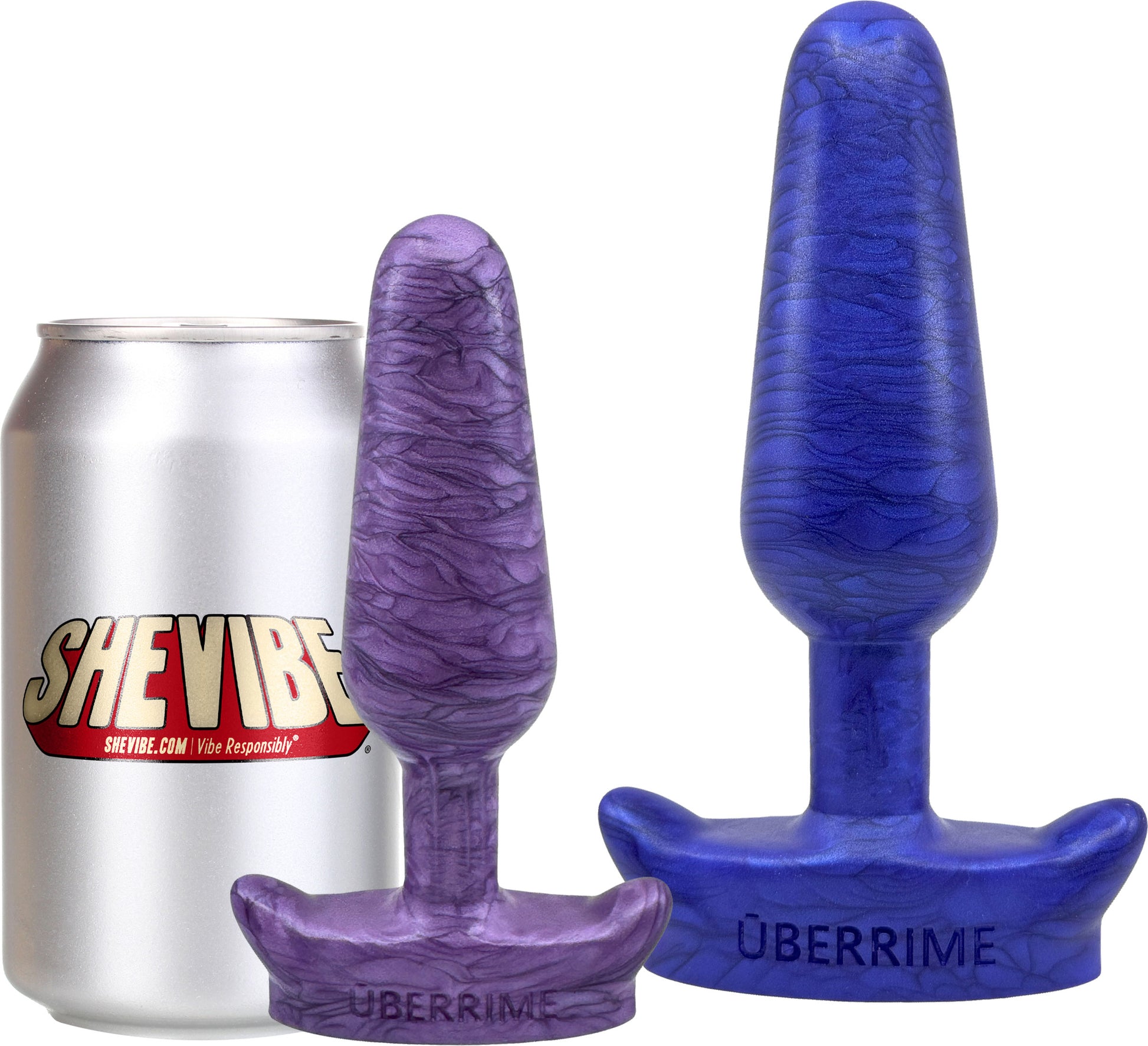 Basic Butt Plug #6 Silicone Anal Plug With T-Base By Uberrime - With Soda Can