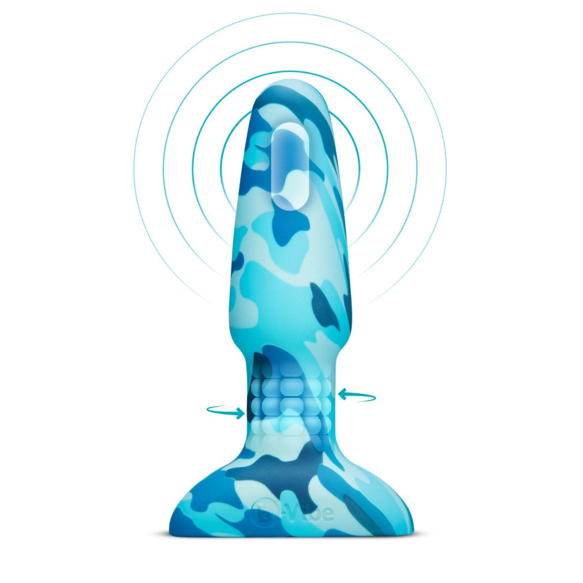 b-Vibe Camo Rimming Plug 2 Silicone Vibrating Anal Plug With Rotating Beads