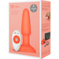 b-Vibe Rimming Plug 2 Remote Control Silicone Vibrating Anal Toy - Orange