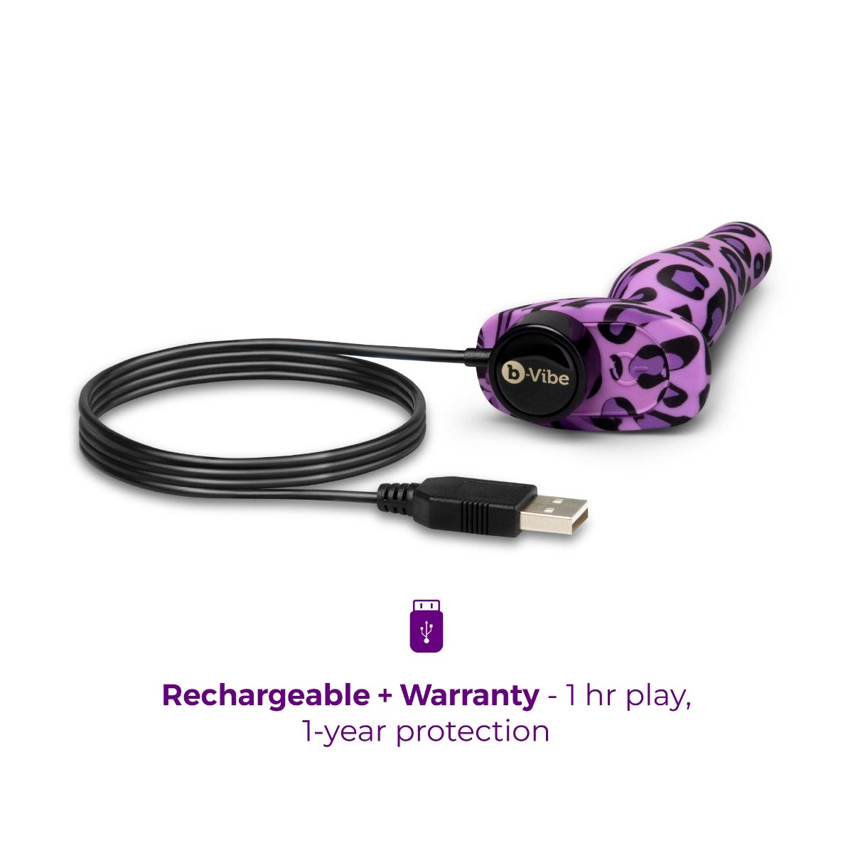 b-Vibe Leopard Novice Plug Special Edition Vibrating Anal Plug
