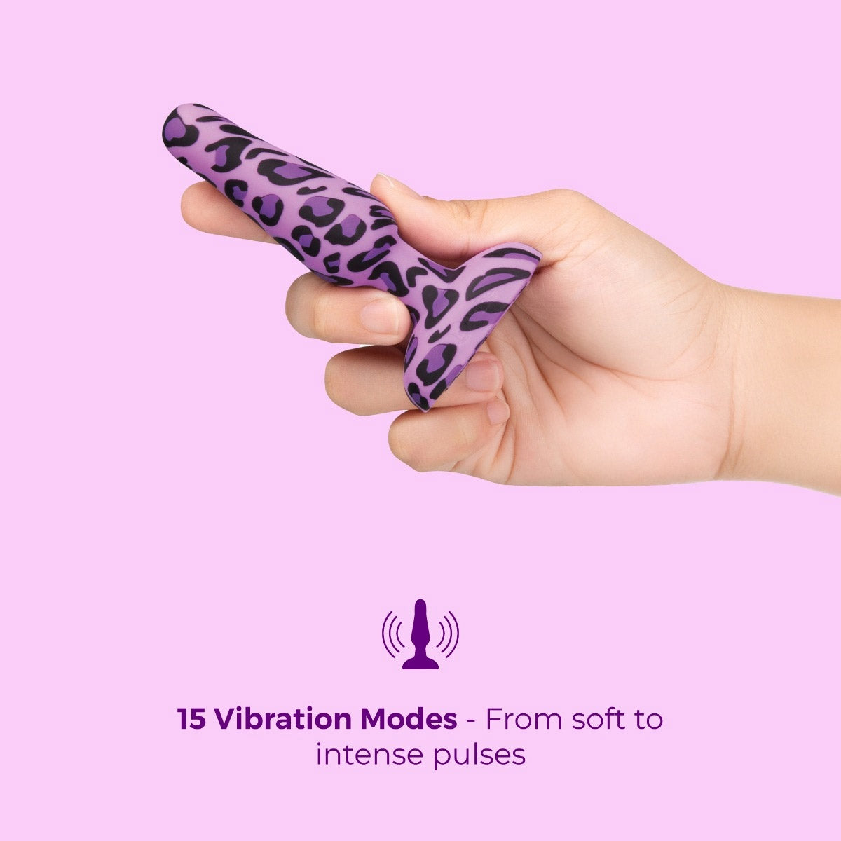 b-Vibe Leopard Novice Plug Special Edition Vibrating Anal Plug