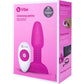 b-Vibe Rimming Plug Petite Silicone Remote Control Vibrating Anal Toy - Fuchsia