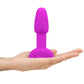 b-Vibe Rimming Plug Petite Silicone Remote Control Vibrating Anal Toy - Fuchsia