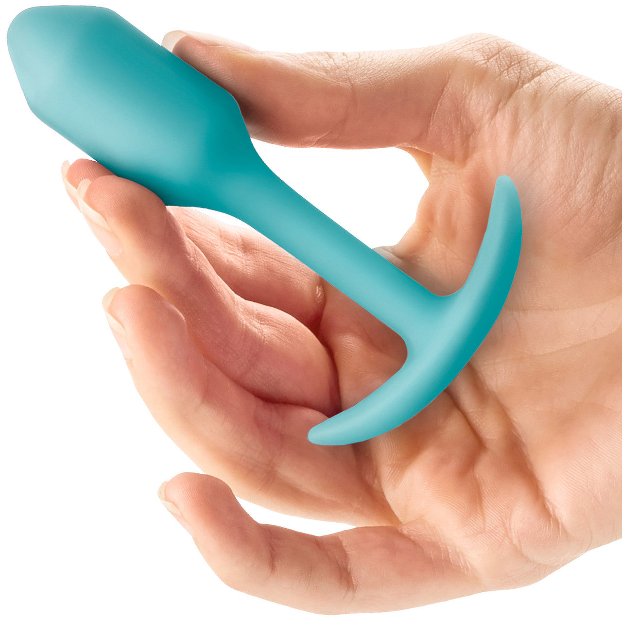 b-Vibe Snug Plug 1 Small Silicone Weighted Butt Plug - Mint