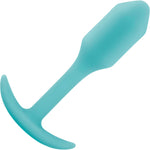 b-Vibe Snug Plug 1 Small Silicone Weighted Butt Plug - Mint