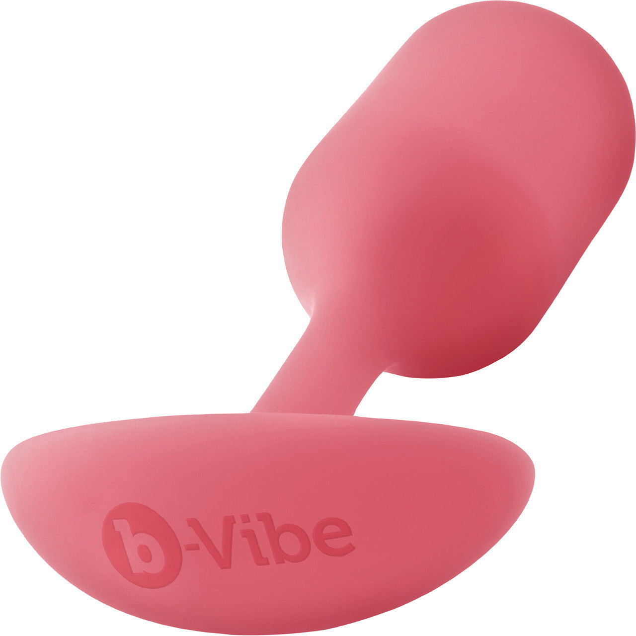 b-Vibe Snug Plug 2 Medium Silicone Weighted Butt Plug - Coral