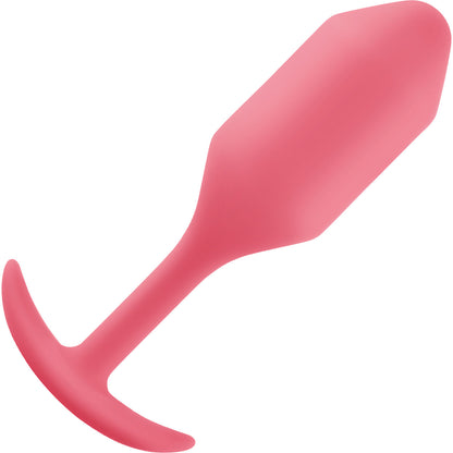 b-Vibe Snug Plug 2 Medium Silicone Weighted Butt Plug - Coral