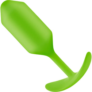 b-Vibe Snug Plug 3 Large Silicone Weighted Butt Plug - Lime