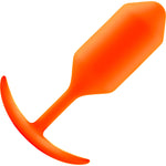 b-Vibe Snug Plug 3 Large Silicone Weighted Butt Plug - Orange