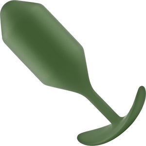 b-Vibe Snug Plug 4 Extra-Large Silicone Weighted Butt Plug - Army