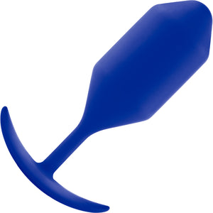 b-Vibe Snug Plug 4 Extra-Large Silicone Weighted Butt Plug - Navy