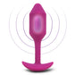 b-Vibe Vibrating Snug Plug 2 Rechargeable Silicone Anal Plug - Rose