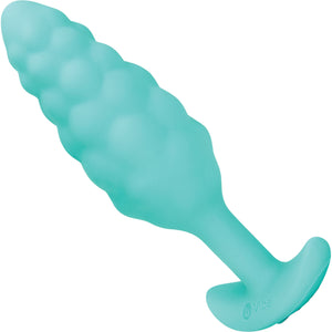 b-Vibe Bump Texture Small Vibrating Rechargeable Silicone Anal Plug - Mint Green