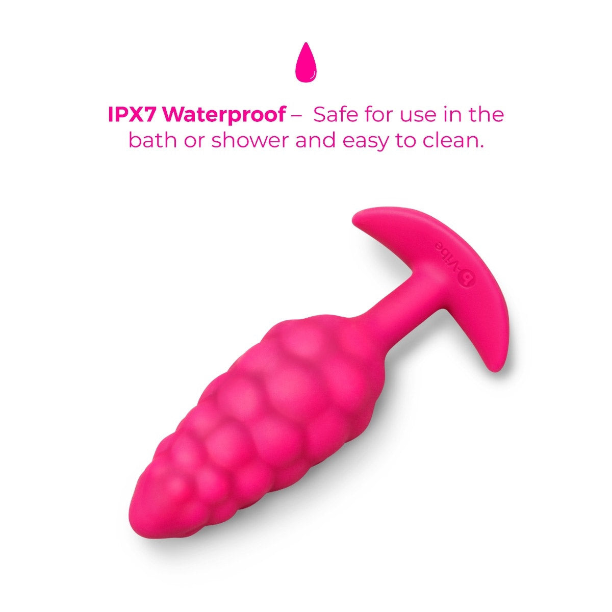 b-Vibe Bump Texture Silicone Vibrating Butt Plug
