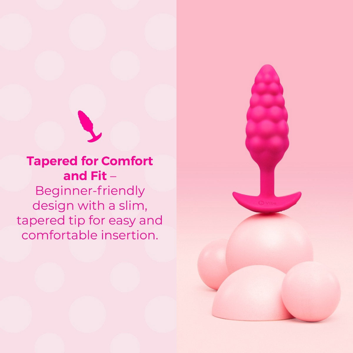 b-Vibe Bump Texture Silicone Vibrating Butt Plug