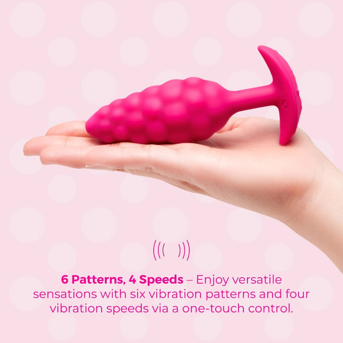 b-Vibe Bump Texture Silicone Vibrating Butt Plug