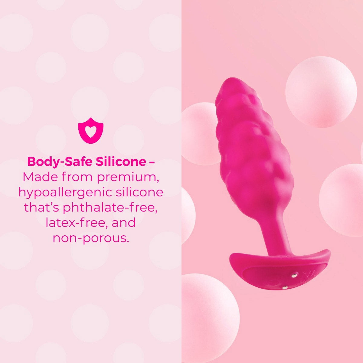 b-Vibe Bump Texture Silicone Vibrating Butt Plug