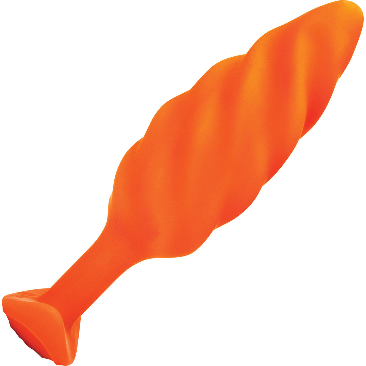 b-Vibe Swirl Texture Medium Vibrating Rechargeable Silicone Anal Plug - Orange