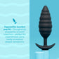 b-Vibe Twist Textured Silicone Vibrating Butt Plug - Black