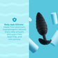 b-Vibe Twist Textured Silicone Vibrating Butt Plug - Black