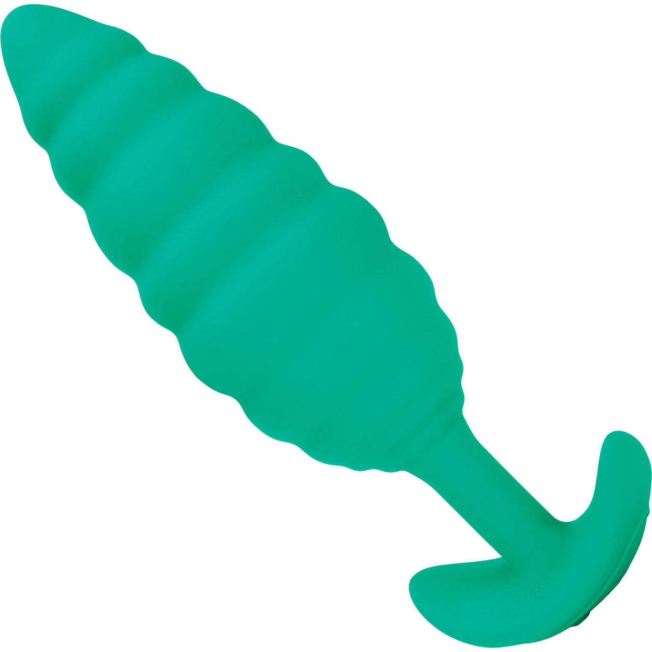 b-Vibe Twist Texture Medium Vibrating Rechargeable Silicone Anal Plug - Green