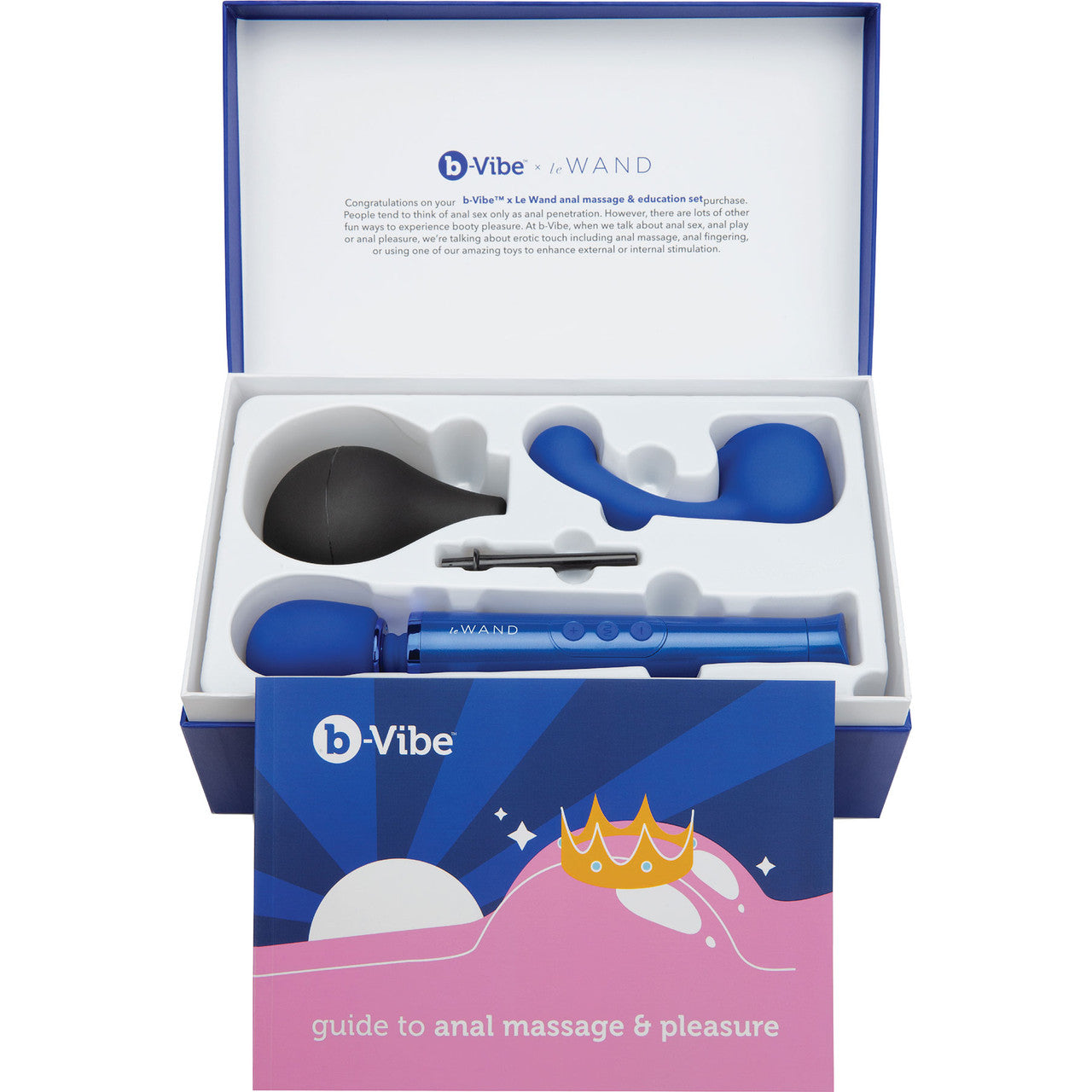 b-Vibe Anal Massage & Education Set With Snug Plug 2, Le Wand Petite And Curve Attachment