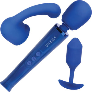 b-Vibe Anal Massage & Education Set With Snug Plug 2, Le Wand Petite And Curve Attachment