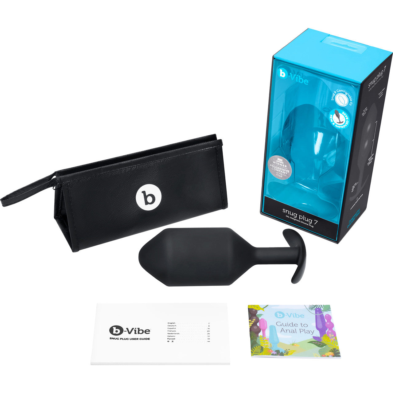 b-Vibe Snug Plug 7 XXXXL Silicone Weighted Butt Plug - Black b-Vibe Snug Plug 7 XXXXL Silicone Weighted Butt Plug - Black