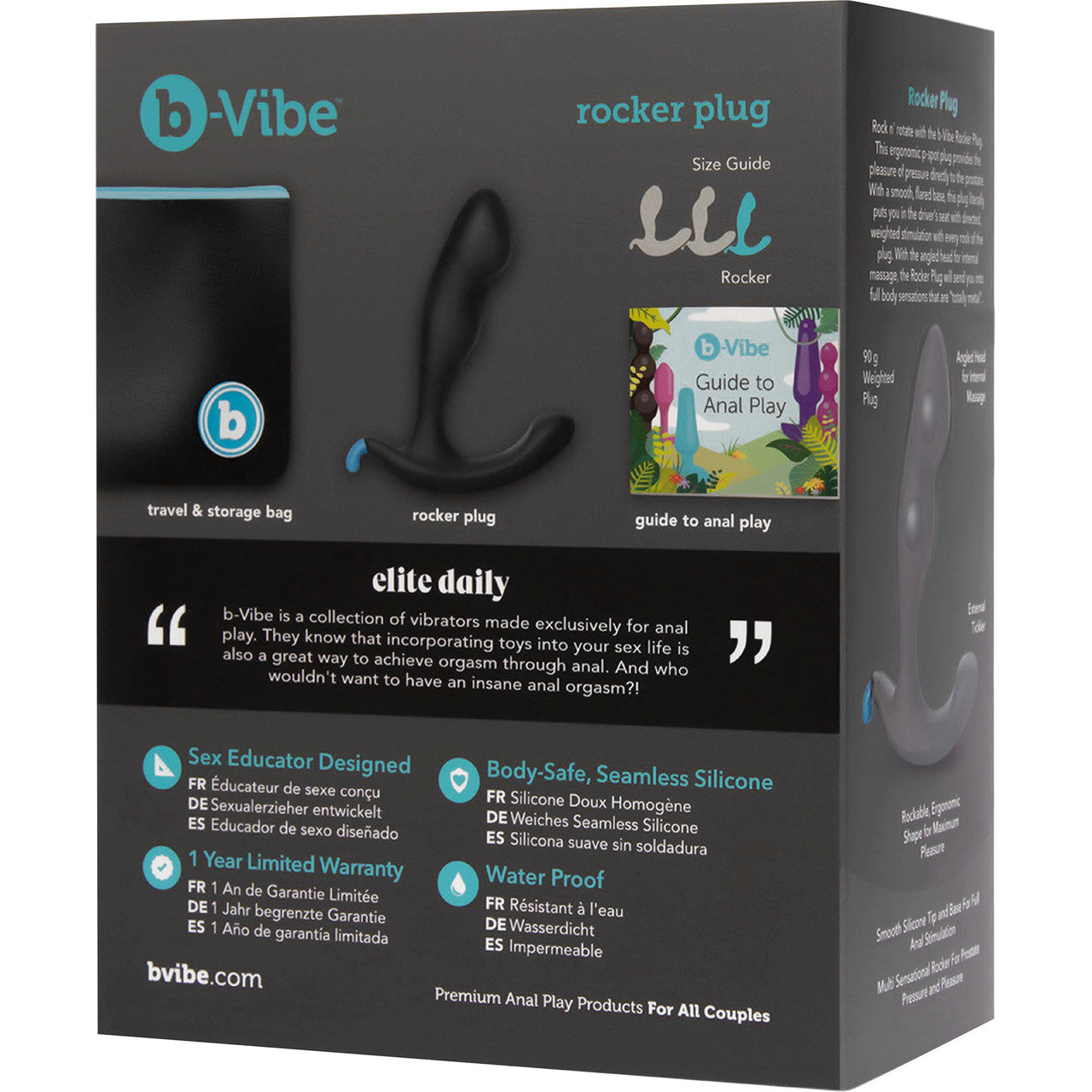 b-Vibe Rocker Plug Silicone Weighted Prostate Massager