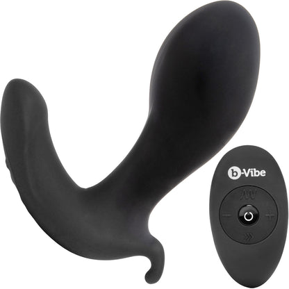 b-Vibe Expand Plug Rechargeable Silicone Vibrating Inflating Prostate Massager With Remote