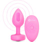 b-Vibe Vibrating Heart Silicone Rechargeable Anal Plug With Remote - Small / Medium