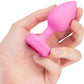 b-Vibe Vibrating Heart Silicone Rechargeable Anal Plug With Remote - Small / Medium