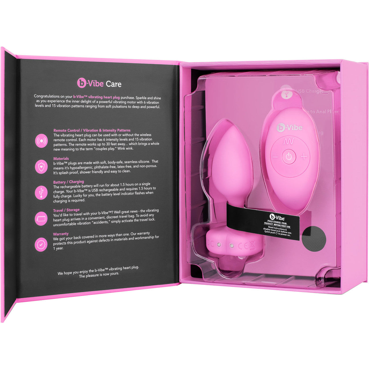 Vibrating Heart Silicone Anal Plug Vibrating Heart Silicone Anal Plug