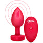 b-Vibe Vibrating Heart Silicone Rechargeable Anal Plug With Remote - Medium / Large