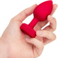 b-Vibe Vibrating Heart Silicone Rechargeable Anal Plug With Remote - Medium / Large