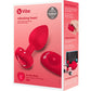 b-Vibe Vibrating Heart Silicone Rechargeable Anal Plug With Remote - Medium / Large