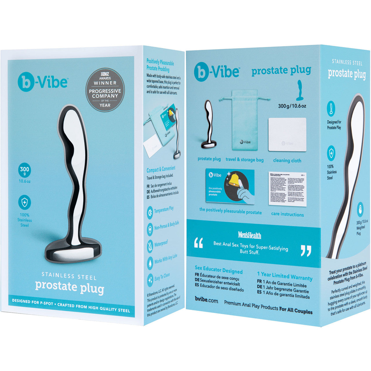 b-Vibe Stainless Steel Prostate Plug